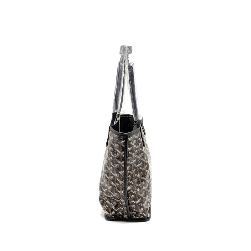 Goyard Mini Anjou tote goyardine canvas / leather black SHW
