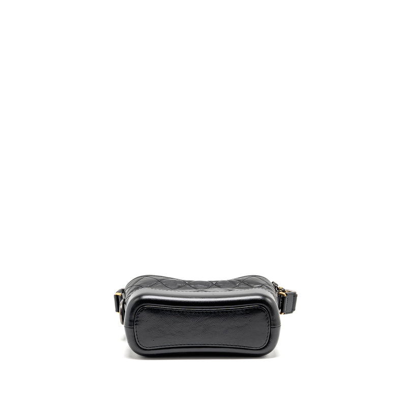 Chanel Small Gabrielle Hobo Bag Aged Calfskin Black Multicolour Hardware