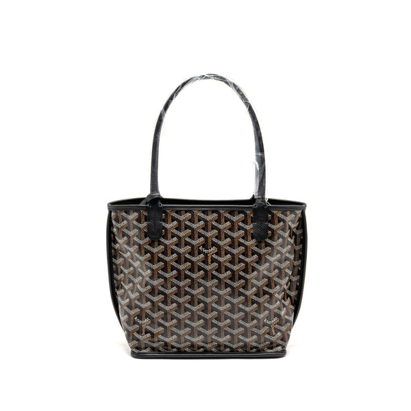 Goyard Mini Anjou tote goyardine canvas / leather black SHW