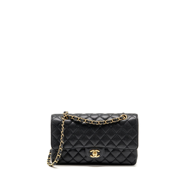 Chanel medium classic double flap bag caviar black GHW