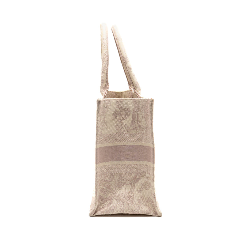Dior Medium Book Tote Pink Toile de Jouy Embroidery