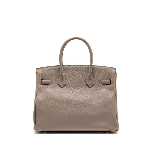 Hermes birkin 30 epsom m8 gris asphalt GHW stamp C