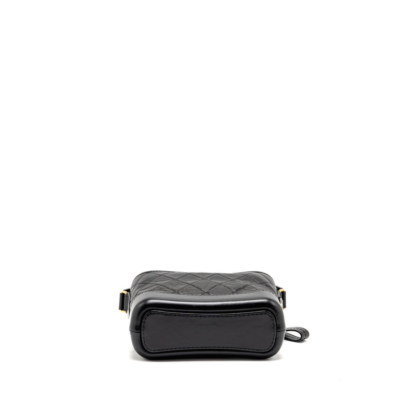 Chanel Small Gabrielle Hobo Bag Aged Calfskin Black Multicoloured Hardware