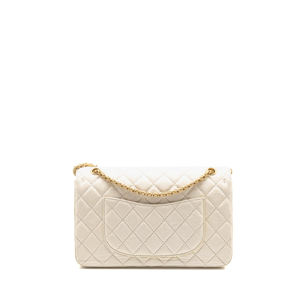 Chanel 2.55 226 Reissue Double Flap Bag Aged Calfskin White GHW