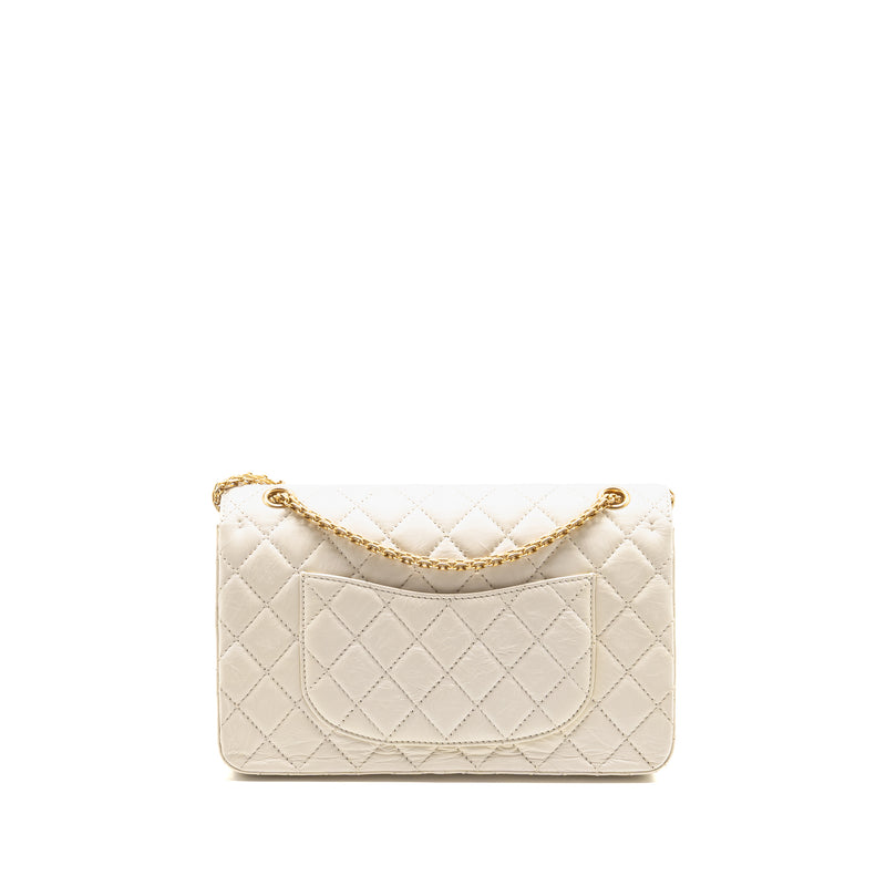 Chanel 2.55 226 Reissue Double Flap Bag Aged Calfskin White GHW