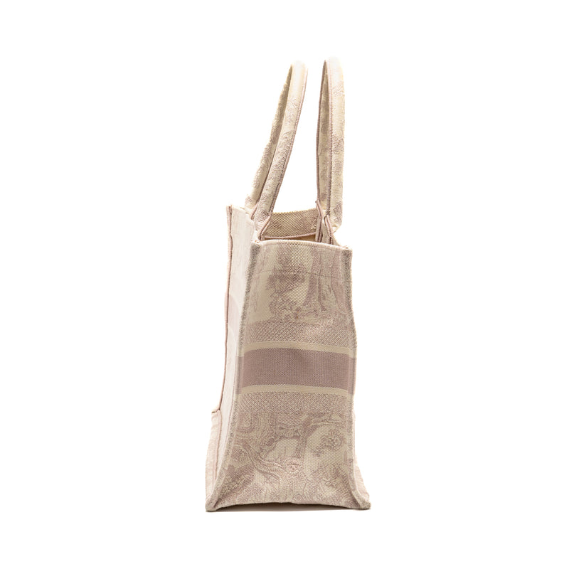Dior Medium Book Tote Pink Toile de Jouy Embroidery