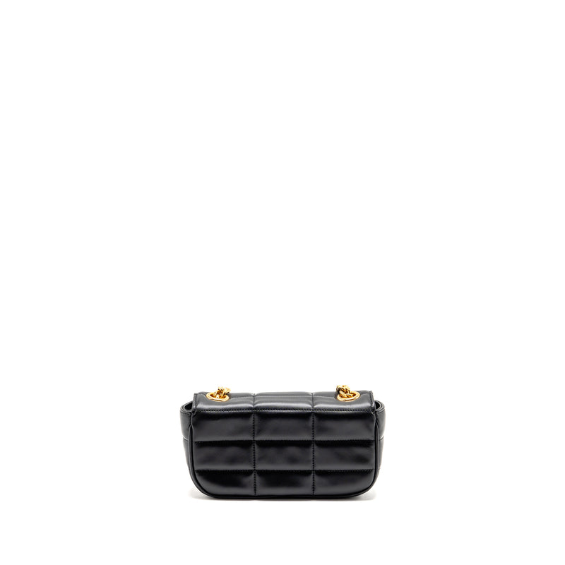 Celine Matelasse Mini Chain Shoulder Bag Calfskin Black GHW