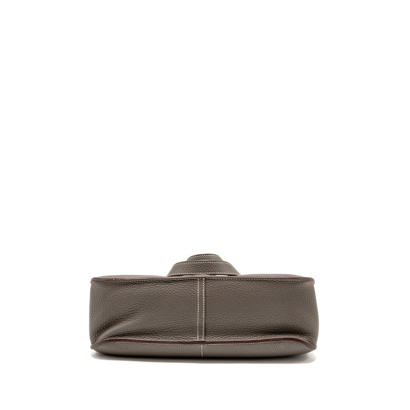 Herms Halzan 31 clemence gris etain SHW stamp square R