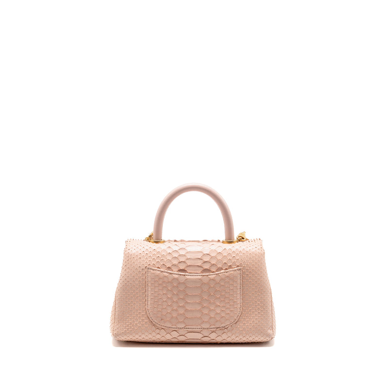 Chanel Small Coco Handle Python Light Pink GHW