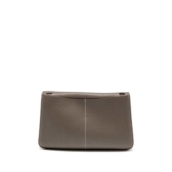 Herms Halzan 31 clemence gris etain SHW stamp square R