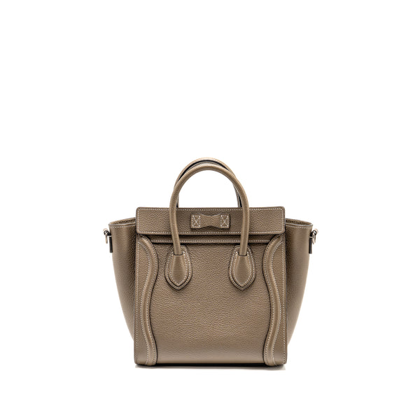 Celine Nano Luggage bag calfskin grey SHW