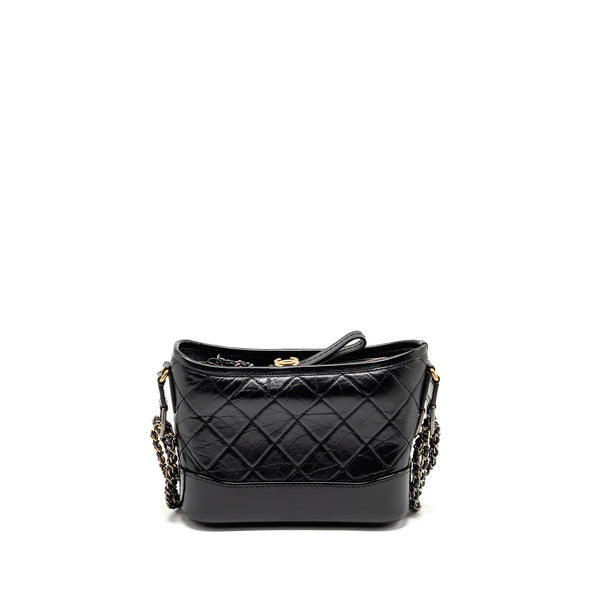 Chanel Small Gabrielle Hobo Bag calfskin Black Multicolor hardware