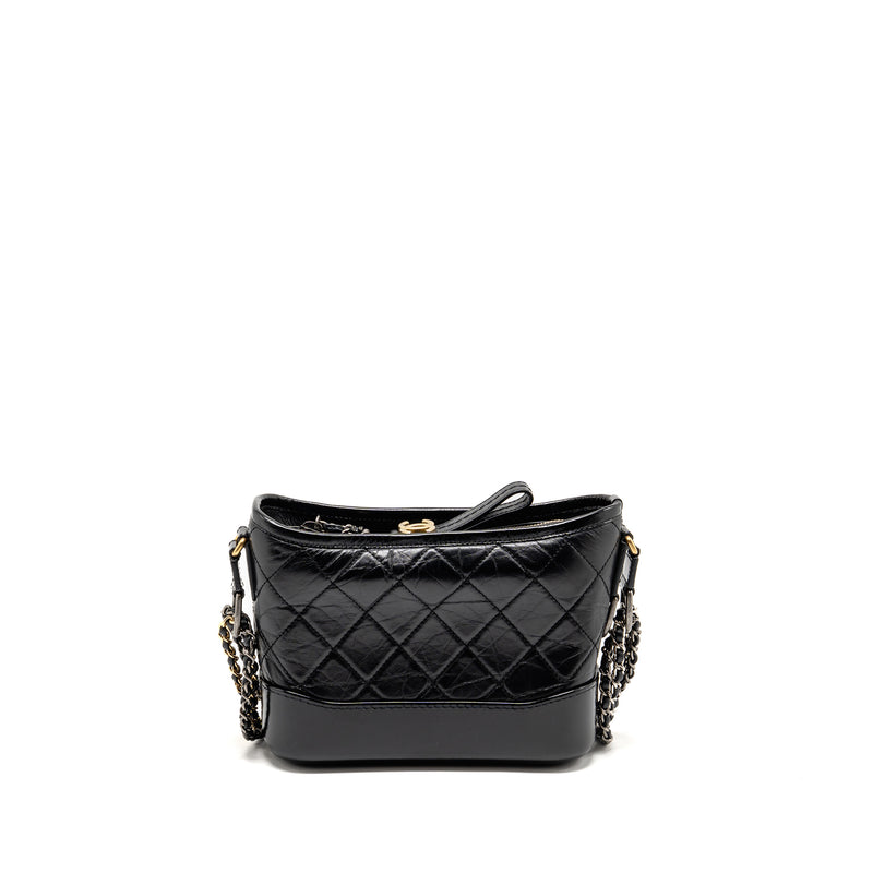 Chanel Small Gabrielle Hobo Bag calfskin Black Multicolor hardware
