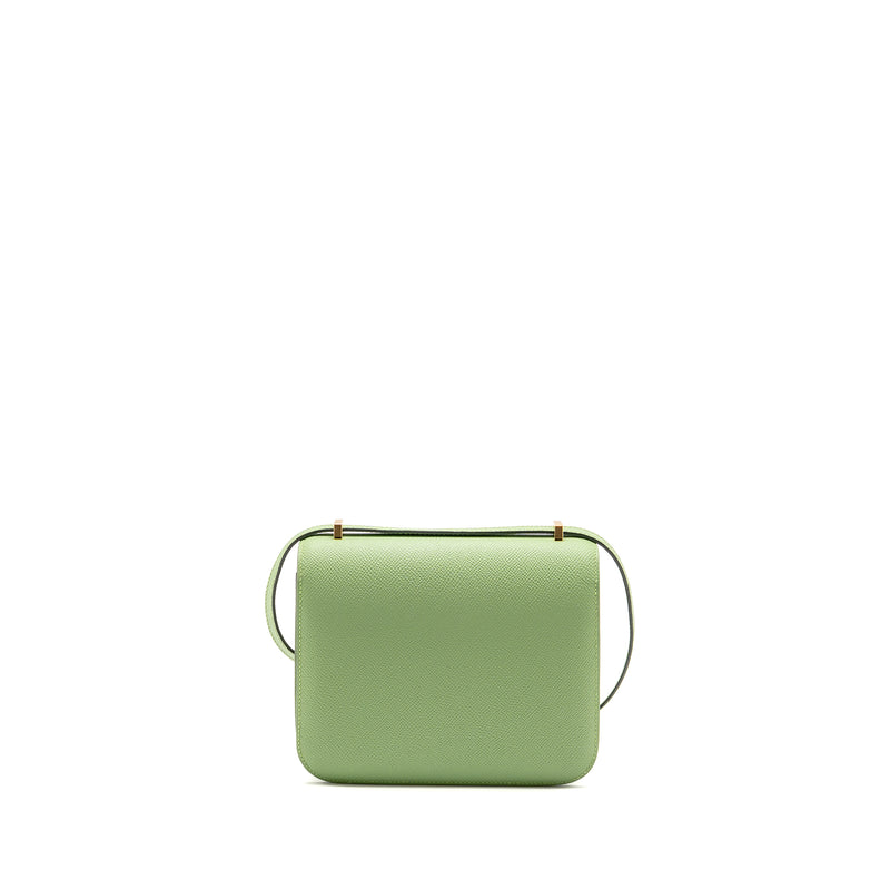 Hermes Mini Constance Epsom Vert Criquet GHW Stamp Y