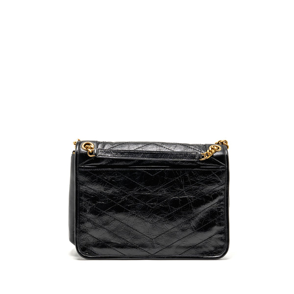 Saint Laurent/YSL Medium Niki Chain Bag Vintage Calfskin Black GHW