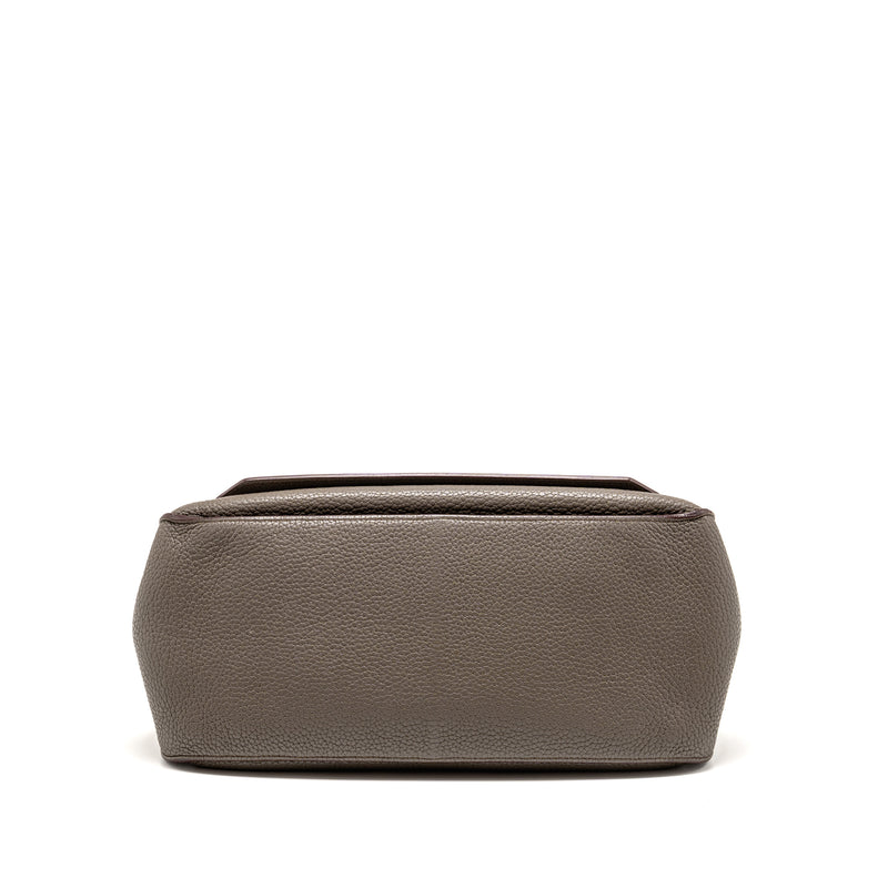 Hermes Jypsiere 34 clemence gris etain SHW stamp square P