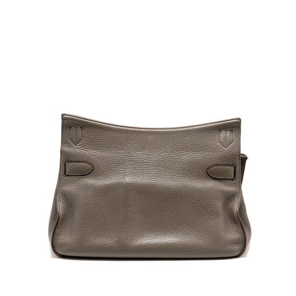 Hermes Jypsiere 34 clemence gris etain SHW stamp square P