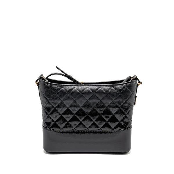 Chanel Large Gabrielle Hobo Bag Calfskin / Patent Black Multicolor Hardware