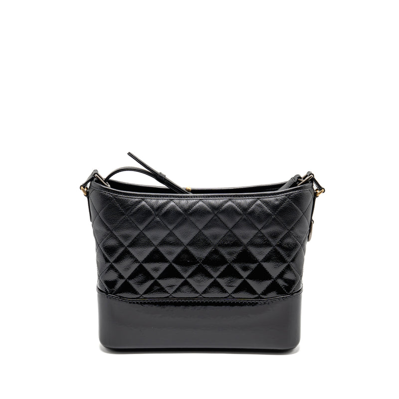 Chanel Large Gabrielle Hobo Bag Calfskin / Patent Black Multicolor Hardware