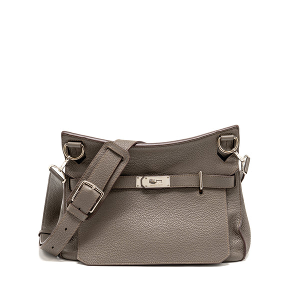 Hermes Jypsiere 34 clemence gris etain SHW stamp square P