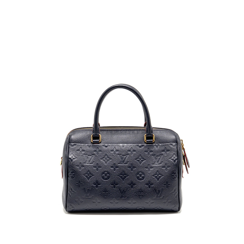 Louis Vuitton Speedy 25 Bandouliere Monogram Empreinte Navy / Red GHW