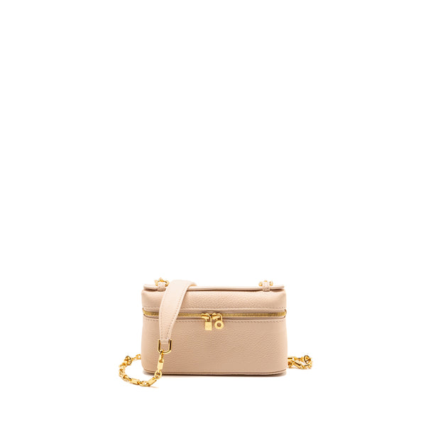 Loro Piana extra pocket mini pouch calfskin light pink GHW