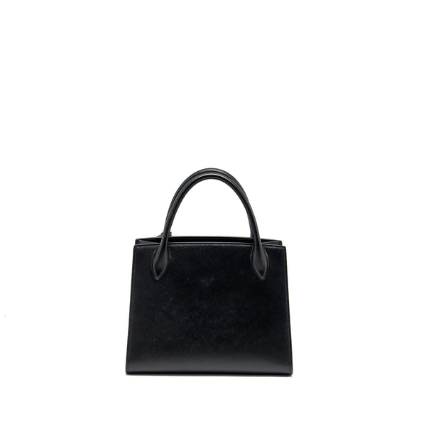 Prada Small Monochrome tote bag Saffiano calfskin black GHW