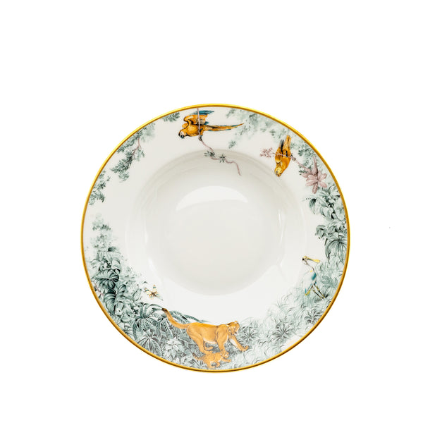 Hermes Carnets d’Equateur Soup Plate Porcelain Multicolour (Sell in a Set)