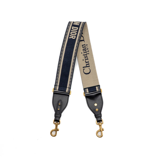 Dior shoulder strap oblique canvas blue GHW