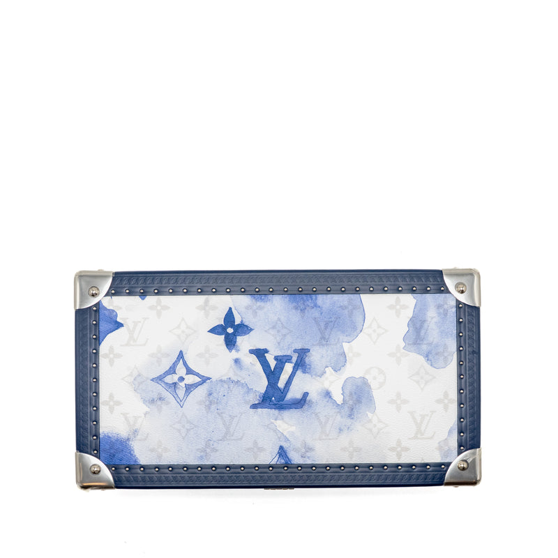 Louis Vuitton Coffret 8 Montres Watch Box Watercolour Monogram Canvas/Calfskin Blue/White SHW