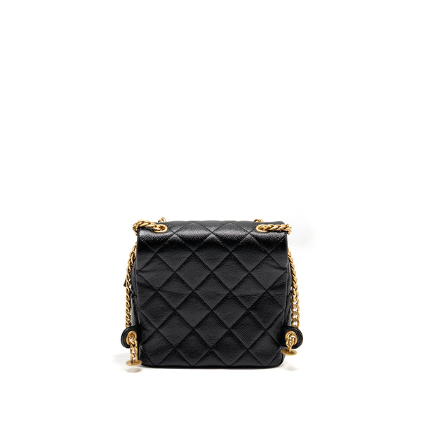 Chanel Quilted Flap Backpack Caviar Black GHW (Microchip)