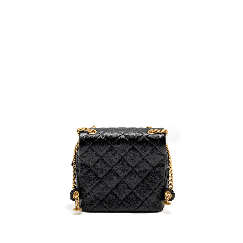 Chanel Quilted Flap Backpack Caviar Black GHW (Microchip)