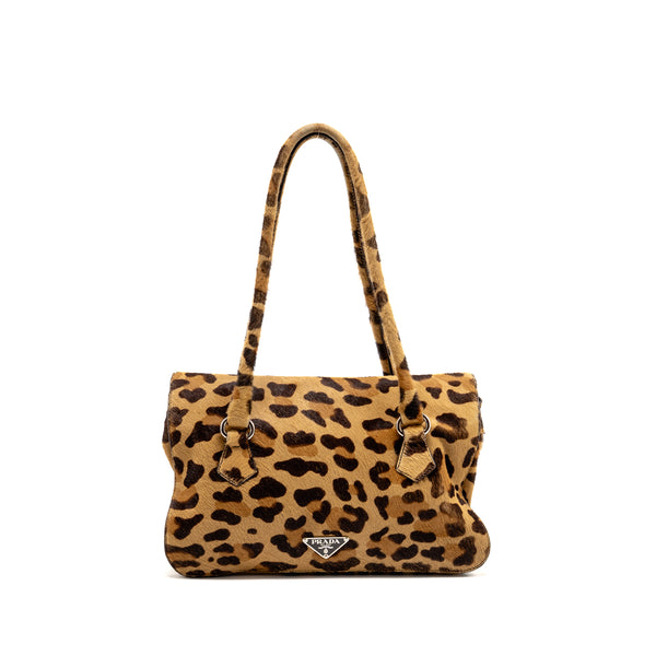 Prada Leopard Print Shoulder bag Ponyhair Multicoloured SHW
