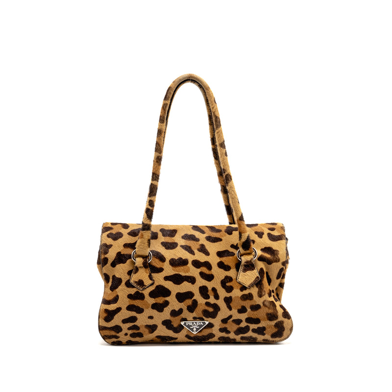 Prada Leopard Print Shoulder bag Ponyhair Multicoloured SHW
