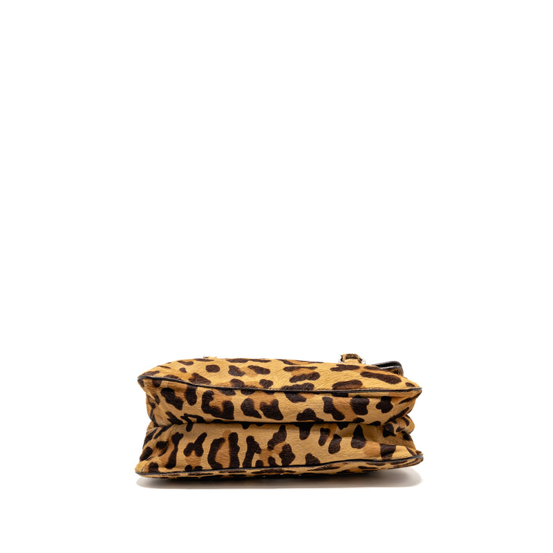 Prada Leopard Print Shoulder bag Ponyhair Multicoloured SHW