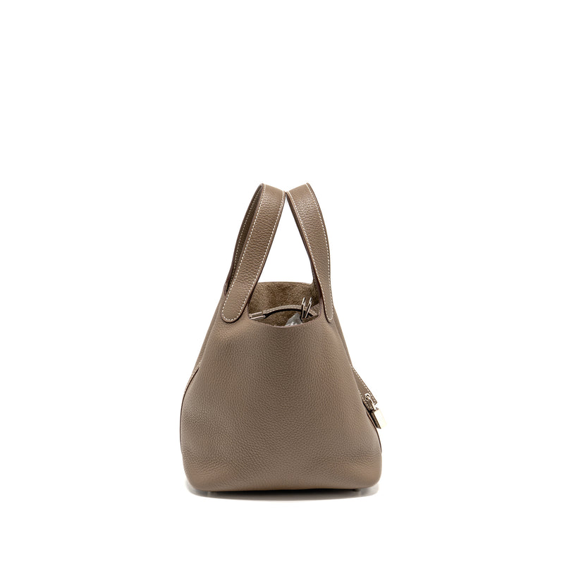 Hermes Picotin 18 Lock Bag clemence Etoupe SHW stamp Z