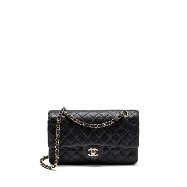 Chanel Medium Classic Double Flap Bag Caviar Black SHW