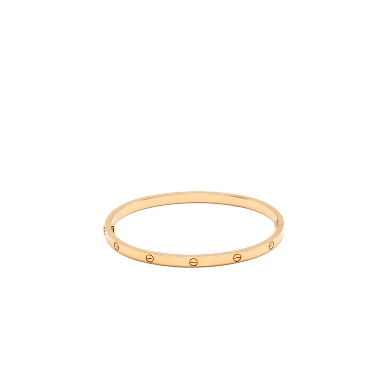 CARTIER Size 17 Love Bracelet, Small Model, Rose Gold