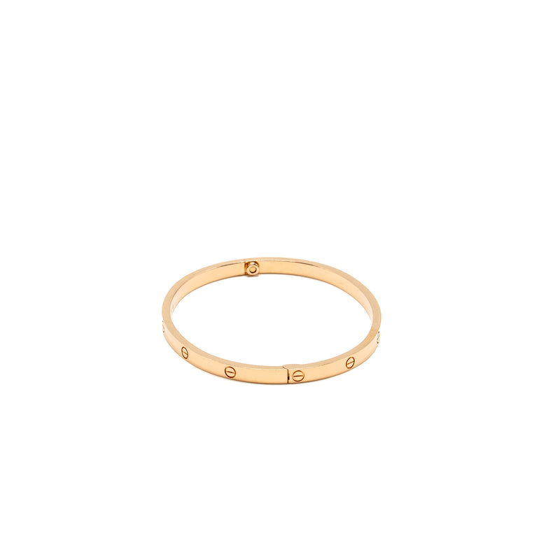 CARTIER Size 17 Love Bracelet, Small Model, Rose Gold