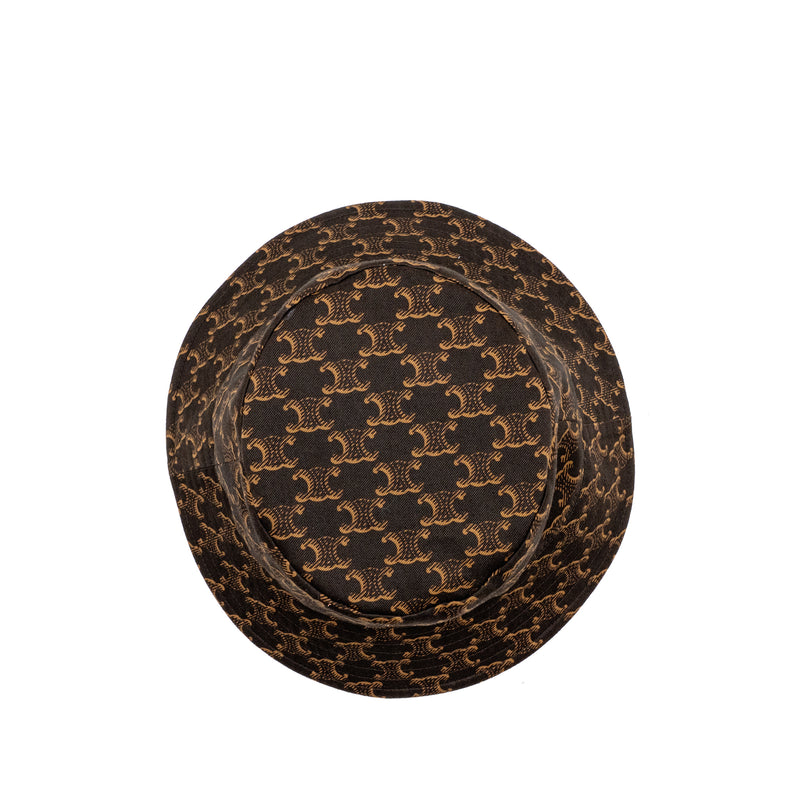 Celine Size M Triomphe Monogram Bucket Hat
