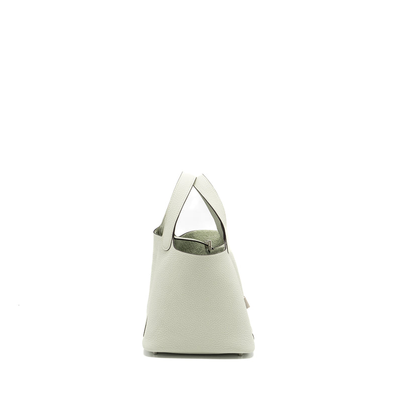 Hermes picotin 18 lock bag clemence Gris neve SHW stamp B