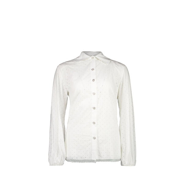 Chanel size 34 23S blouse shirt cotton white