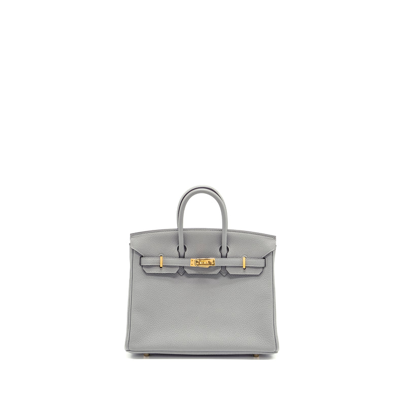 Hermes birkin 25 Togo Gris Mountie GHW stamp X