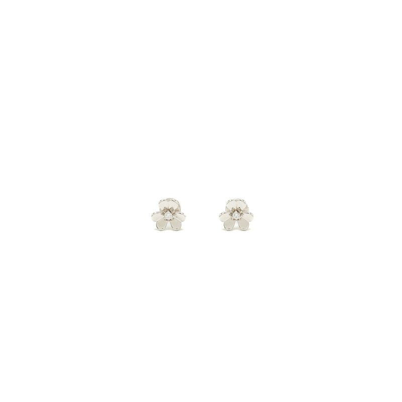 Van Cleef and Arpels Frivole Earrings mini model, white gold/diamonds