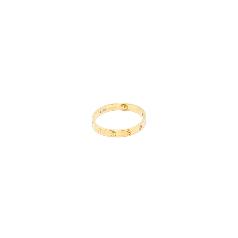 Cartier size 15 love bracelet yellow gold, 4 diamonds