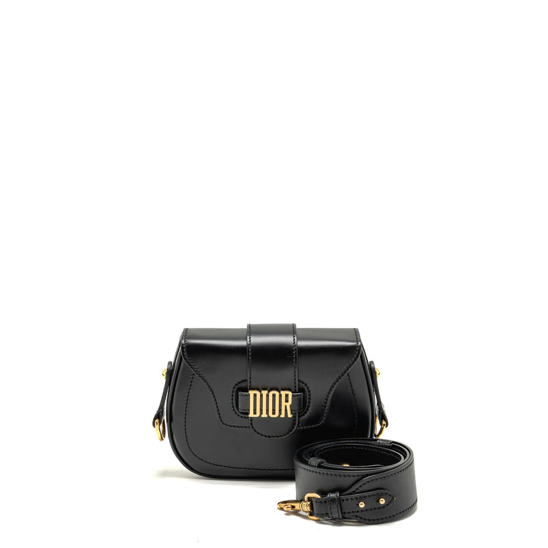 DIOR D-Fence Saddle Bag Calfskin Black GHW