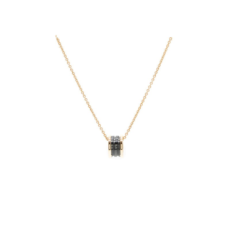 Bvlgari B.zero necklace black ceramic / 18k rose gold