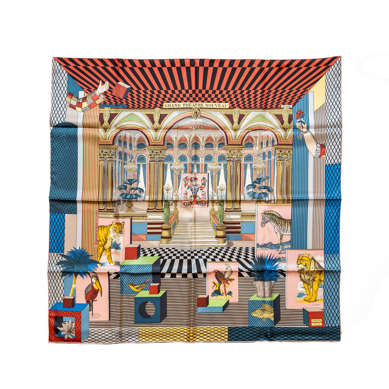 Hermes 90 cm Silk Scarf Grand Theatre Nouveau Multicolour