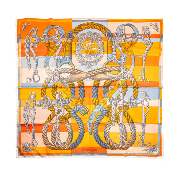 Hermes 90cm silk scarf della cavalleria fine Multicolour