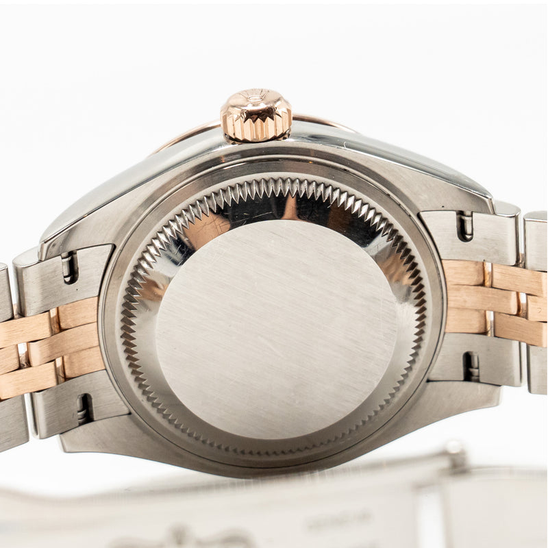 Rolex Lady-Datejust 28mm Oystersteel/Rose Gold/Diamonds, White Mother-of-Pearl Dial, Jubilee Bracelet Model:279381RBR